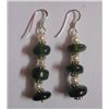 Image 1 : 5.970g Earring of Tourmaline and Pearl Sterling Silver