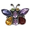 Image 1 : 5.30g Pendant of Amethyst,Peridot,Citrine and Garnet Sterling Silver