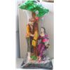 Image 1 : Beautiful Loving Couple Sitting Under Tree Polystone Statue Height:18 inch, width: 11 inch