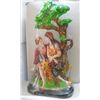 Image 1 : Decorated Beautiful Loving Couple Sitting Under Tree Polystone Statue Height:19 inch, width: 12 inch