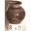 Image 1 : PRE-COLUMBIAN ECUADORIAN SPHERICAL BLACKWARE JAR, Manteno culture,  circa A.D. 800-1533, having i…