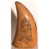Image 1 : SCRIMSHAW WHALE TOOTH, dated 1821, the design depicting a  three-masted sailing vessel, inscribed…