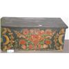 Image 1 : DECORATED CENTRAL EUROPEAN LIFT-TOP PINE MARRIAGE TRUNK, late 19th  century-dated 1891, of rectan…
