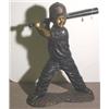 Image 1 : MULTI-PATINATED BRONZE SCULPTURE - "THE YOUNG BATTER"; 38 inch  height…