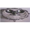 Image 1 : LARGE SHELL SHAPED FOOTED SILVERPLATED SERVING DISH, 13-1/2 inch  length…