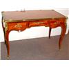 Image 1 : LOUIS XV STYLE THREE DRAWER WALNUT WRITING TABLE, mid 20th century,  having gilt bronze mounts, r…