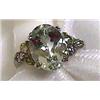 Image 1 : 14 KT. WHITE GOLD, DIAMOND AND AQUAMARINE RING, the diamonds  totaling approximately .73 cts., th…