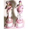 Image 1 : PAIR OF WELL DETAILED AND DECORATED BISQUE FIGURES OF A MAN AND  WOMAN IN RENAISSANCE COSTUME, la…