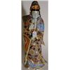 Image 1 : DECORATIVE GILDED SATSUMA FIGURE OF A STANDING KWAN YIN, 20th  century, depicted wearing elaborat…
