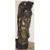 Image 1 : WELL CARVED SOUTHEAST ASIAN LACQUERED SCULPTURE OF A BEARDED  SCHOLAR, late 19th/early 20th centu…