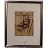 Image 1 : BERTHA EVELYN JACQUES (French, 1863-1941), framed etching on Japon  paper, "Fish Baskets, Venice"…