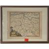 Image 1 : OGILVY, "Barbaria" (Africa), framed hand-colored engraved map,  circa 1670; 11 inches by 14-1/2 i…