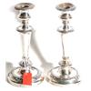 Image 1 : PAIR OF EARLY SHEFFIELD PLATED CANDLESTICKS, first quarter 19th  century, with tapering turned co…