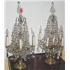 Image 1 : PAIR OF HEAVILY DRAPED CUT CRYSTAL AND POLISHED BRASS FIVE-LIGHT  GERRONDOLES, first quarter 20th…