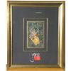 Image 1 : SURESH CHOUDHARY (Indian, 20th century), framed Indian miniature  painting on paper, "Lovers in a…