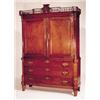 Image 1 : GOOD DUTCH CARVED OAK LINEN PRESS, late 18th century, the finely  carved spindle balustrade pedim…