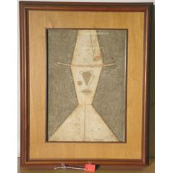 RUFINO TAMAYO (Mexican, 1899-1991), framed limited edition  mixografia, "Cabeza con Sombrero", 19…