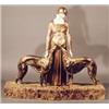 Image 1 : SILVERED AND GILDED BRONZE AND IVORY SCULPTURE ON MARBLE BASE,  modern casting of a noted sculptu…