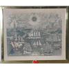 Image 1 : ROMELY (American, 20th century); framed engraving on paper, framed  size 21 inches by 23-1/2 inch…