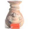 Image 1 : PRE-COLUMBIAN ECUADORIAN OVOID BROWN-ON-BUFF FIGURAL JAR, the body  decorated with a human head i…