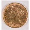 Image 1 : 1895 $5 GOLD LIBERTY XF