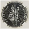 Image 2 : 2011 1 OZT .999 FS GREAT BRITAIN (BRIT TANIA) NGC MS69
