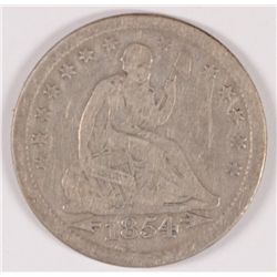 1854 ARROWS QUARTER, FINE