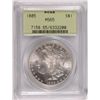 Image 1 : 1885  MORGAN SILVER DOLLAR, PCGS MS-65 GREEN LABEL  ( LOOKS  "66" )