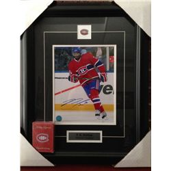 Montreal - PK Subban 8 x 10 signed with a  gallery frame, pin & plate.