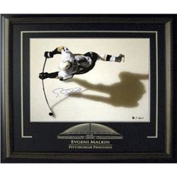 Pittsburgh Penguins Evgeni Malkin Hand Signed  16x20 with Etched Mat & Frame. Certificate  of Authen