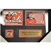 Image 1 : .Custom Framed Cards (2) with Pin Martin Broduer - New Jersey Devils Measures 12 x 10 inches