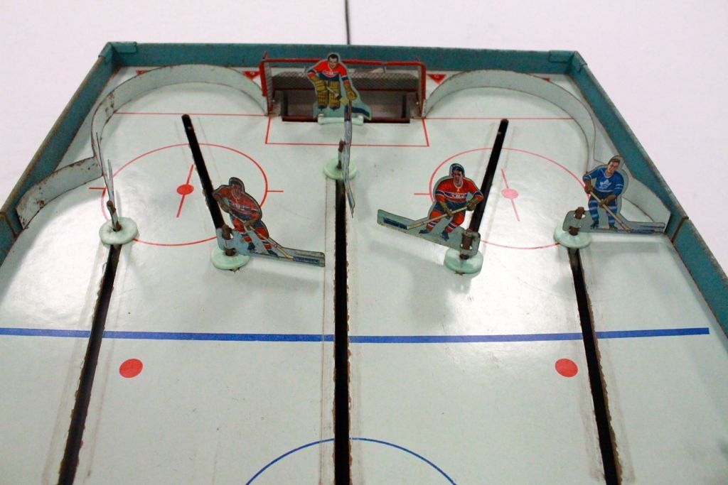 Eagle Toys NHL Power Play Hockey Game Toronto/ Montreal Circa 1957