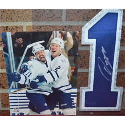 Toronto Maple Leafs "Owen Nolan"""" Signed  Jersey Number with Flat 8x10 Photo. Wade  Belak ( Deceas