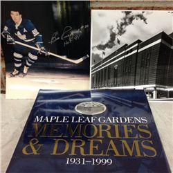 MLG Memories & Dreams Collector Book ( sold  out) Bob Pulford 8 x 10 Photo signed B & W Vintage phot