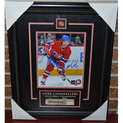 Montreal Canadiens Mike Cammalleri Signed and  Frame Action Photo with Etched Mat & Pin