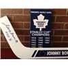 Image 1 : Hockey Hall of Fame "Johnny Bower"""" Hand  Signed Goalie Stick with Stanley Cup Canvas"""