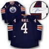 Image 1 : Edmonton Oilers Taylor Hall Hand Signed Rebok  Premier Navy Rookie Jersey with Certificate  of Authe