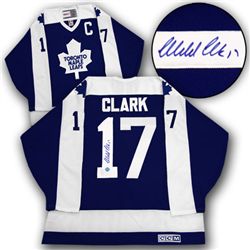 Toronto Maple Leafs Wendel Clark Signed Retro  Hockey Jersey