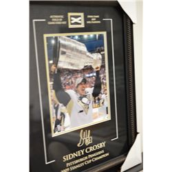 Sidney Crosby 1st Stanley Cup Collector Frame  with a Piece of the Net from 2009 Final  Game- Measur