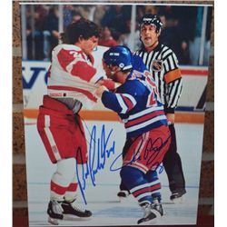 Domi & Probert  ( Deceased)  Signed 8x10 Detroit/Rangers Classic