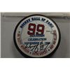 Image 3 : Wayne Gretzky Hall of Fame Induction Puck  dated November 22,1999. Hand signed,  certified by WGA. S