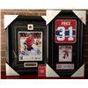 Image 1 : Carey Price, Framed 8x10 Action Photo with  Pin & Plate, and Framd Jersey Print 8x17  Inches