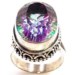 Sterling Silver .925 Mystic Topaz Ring