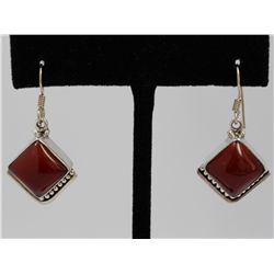 Sterling Silver .925 Vintage Carnelian Earring