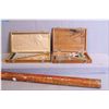 Image 1 : Two sets of wooden boxed tools including bore micrometer and depth micrometer both by Mitutyo and a 