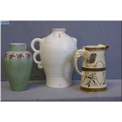 Selection of collectibles including Beswick art pottery jug, Czechoslovakian vase and a Royal Worces