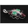 Image 2 : Butterfly 4.08g Sterling Silver Multi Precious Pendant