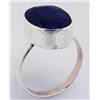 Image 1 : SAPPHIRE CORRUNDUM 26.87CTW BEZEL SILVER RING