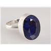 Image 2 : SAPPHIRE CORRUNDUM 26.87CTW BEZEL SILVER RING