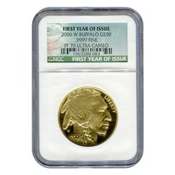 Certified Proof Buffalo Gold Coin 2006-W One Ounce PF70
